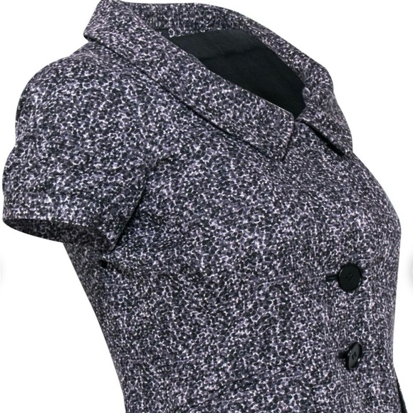 THEORY RARIAS TWEEDY Dotted Cotton Short Sleeve Jacket Blazer Size 2 - Picture 5 of 13